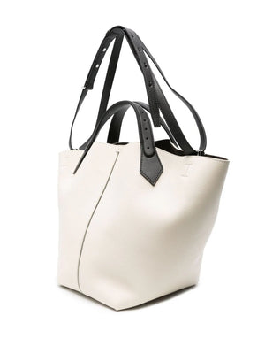 Large Chelsea Tote in Ivory/Black