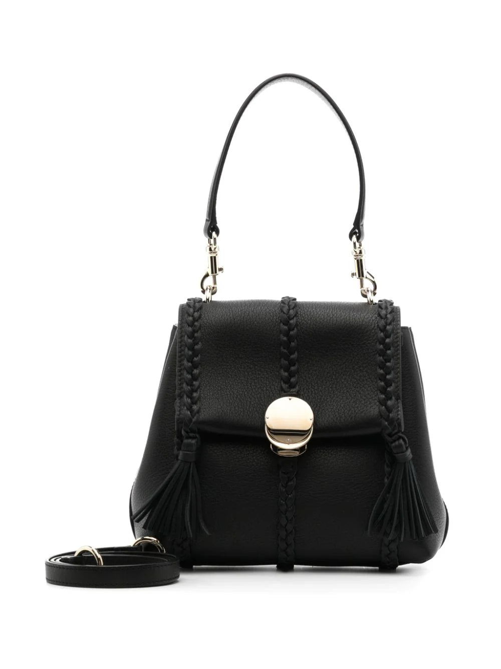 Penelope Small Soft Shoulder Bag in Black