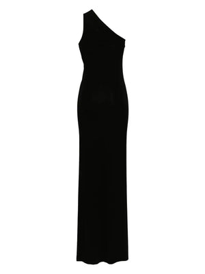 Raquel Asymmetric Maxi Dress in Black