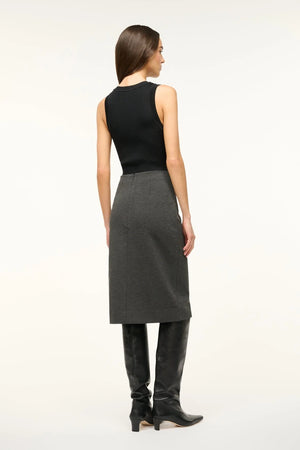 Pascale Pencil Skirt in Heather Grey