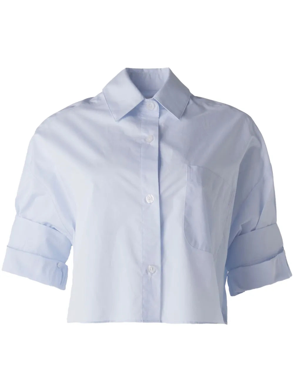 Next Ex in Baby Blue - Stylish short sleeved button down shirt made from superfine Italian cotton by TWP.