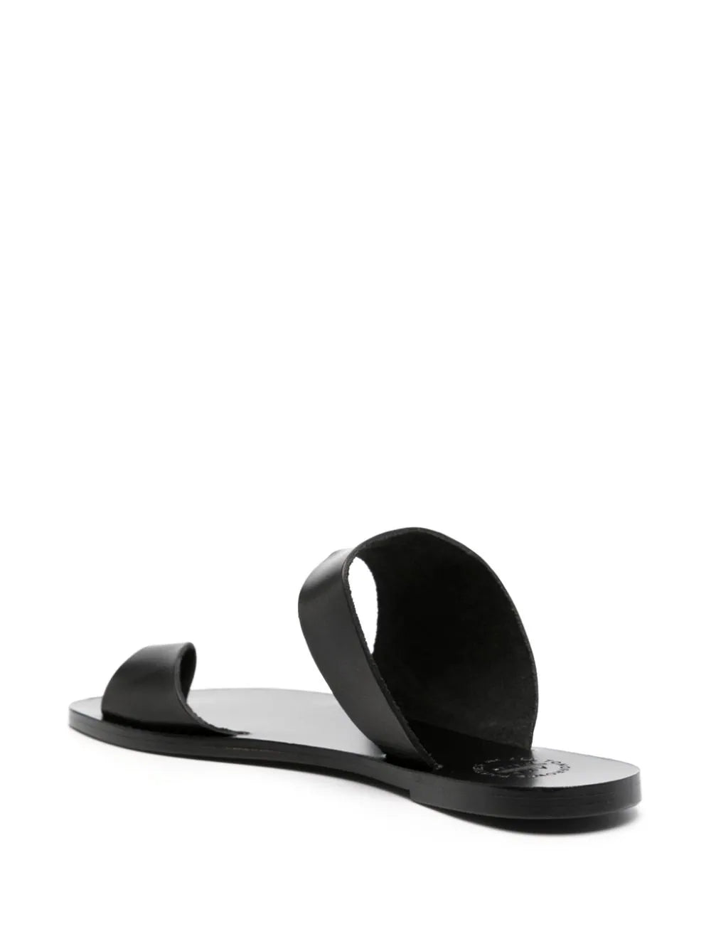 Centola Leather Cutout Sandal in Black