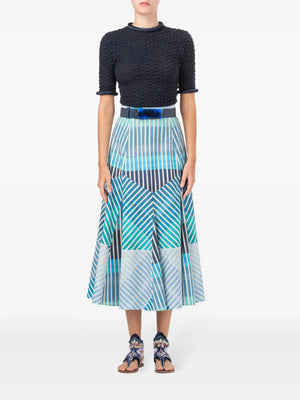 Madani Skirt in Infinite Blue Stripe