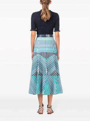 Madani Skirt in Infinite Blue Stripe