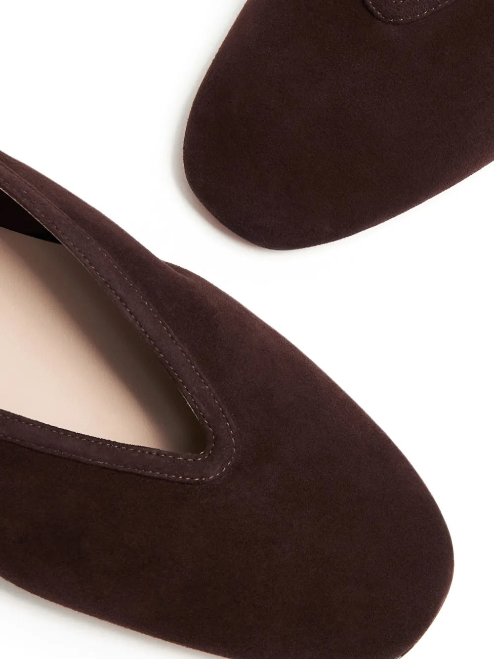 Luna Slipper in Chocolate Suede displayed on a neutral background for a clear view of its rich color and craftsmanship.