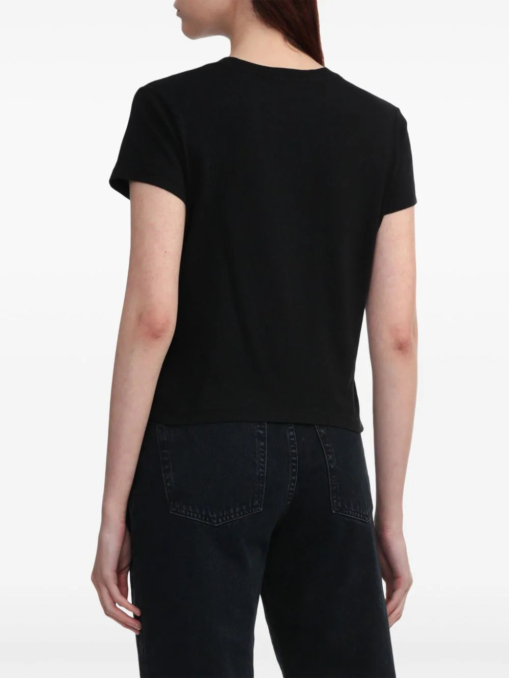 Adine Shrunken Tee in Black