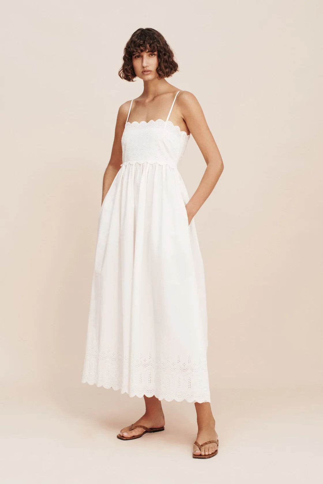 Maisie Dress in Vintage White