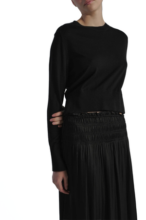 Ellie Ruched Skirt in Black