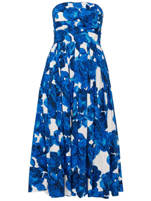 Daria Dress in Floral Garden Blue