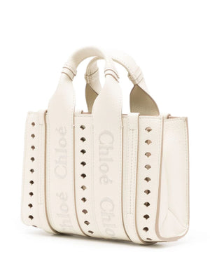 Mini Woody Tote Bag in Misty Ivory