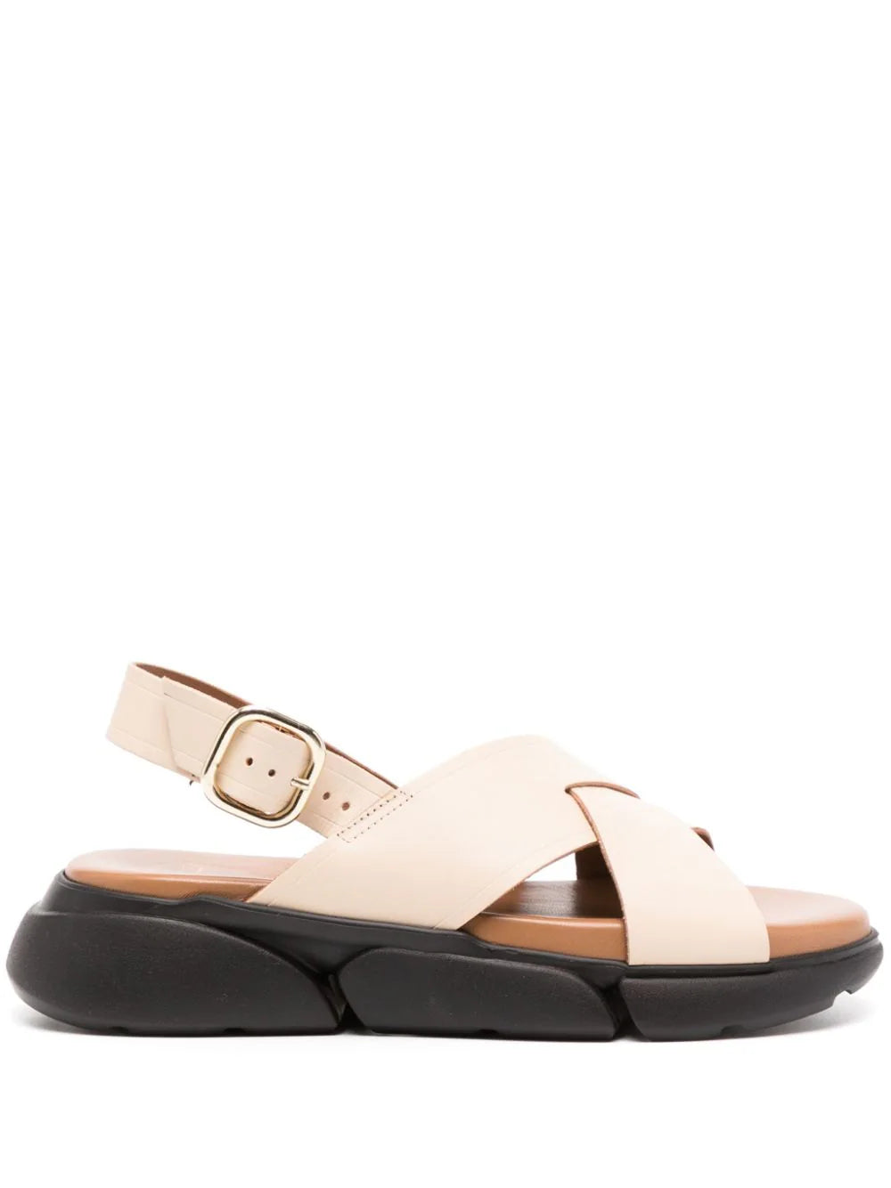 Barisci Chunky Leather Sandals in Limestone