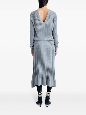 Eden Knit Dress in Light Grey Melange