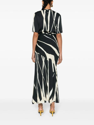 Brantley Dress in Light Fringe Print