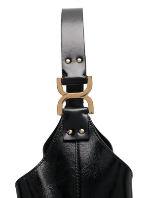 Small Marcie Hobo Bag in Black