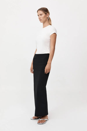 Minimal Column Skirt in Black