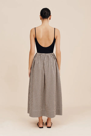 Lucas Skirt in Black & Cream Gingham