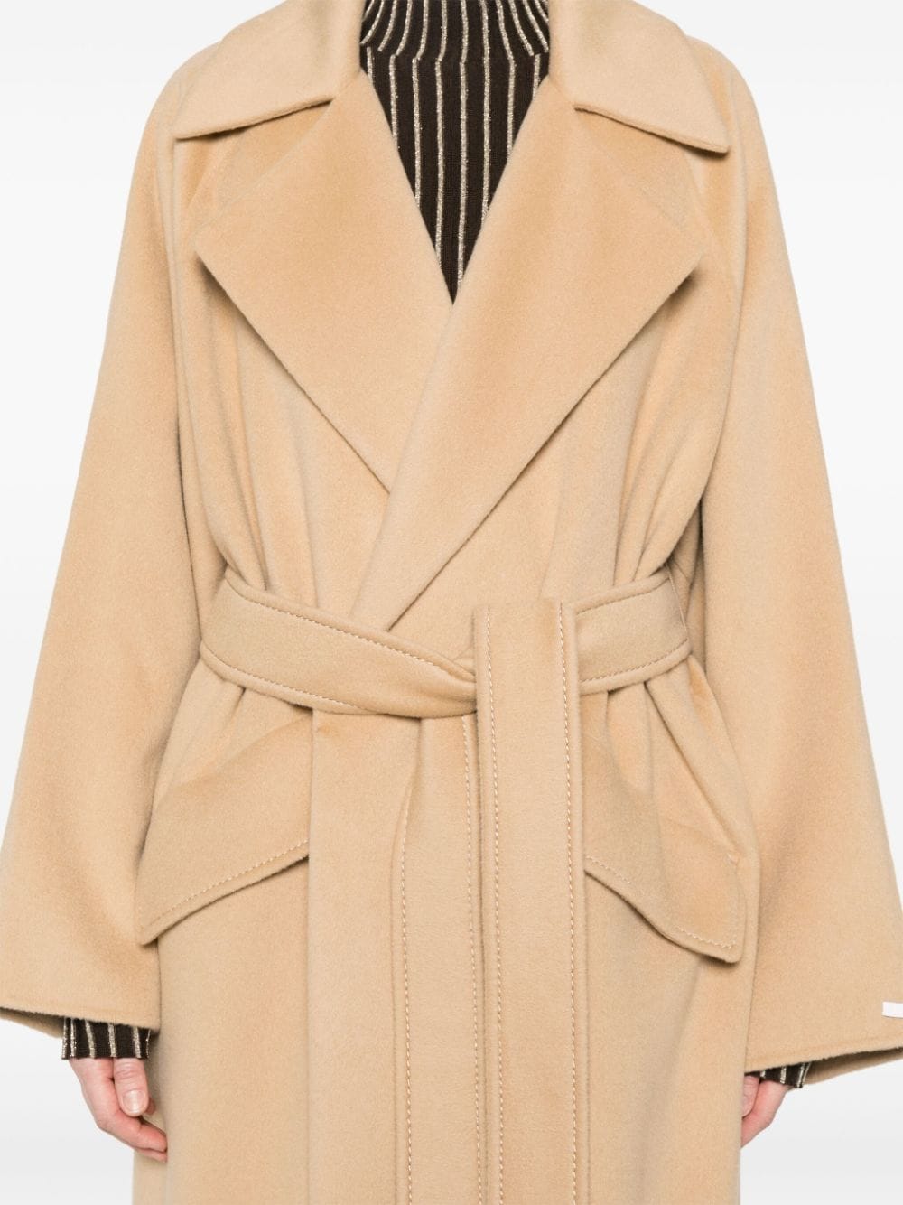 Orense Cashmere Blend Robe Coat in Beige