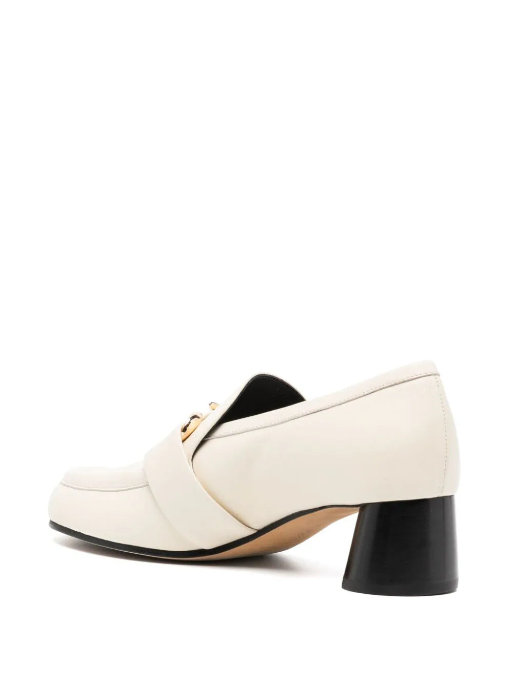 Monogram Heeled Loafer in Cream