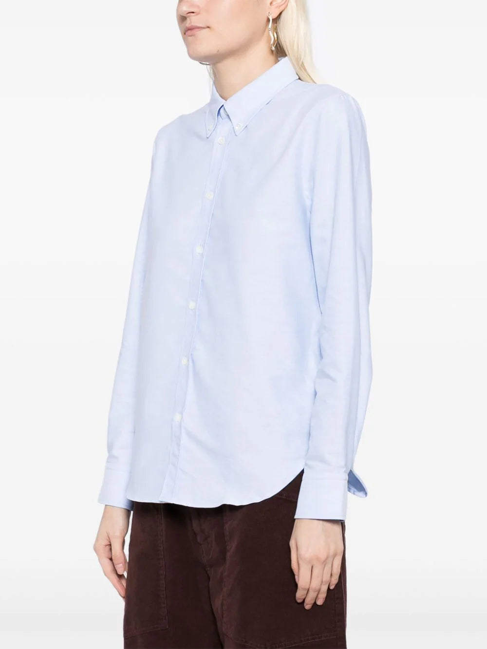 Dyllan Shrunken Shirt in Light Blue