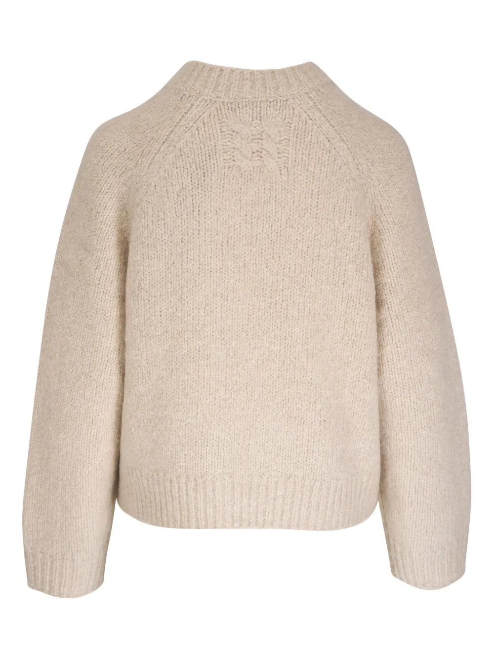 Tomaso Sweater in Beige Melange paired with stylish accessories, perfect for a chic autumn look.