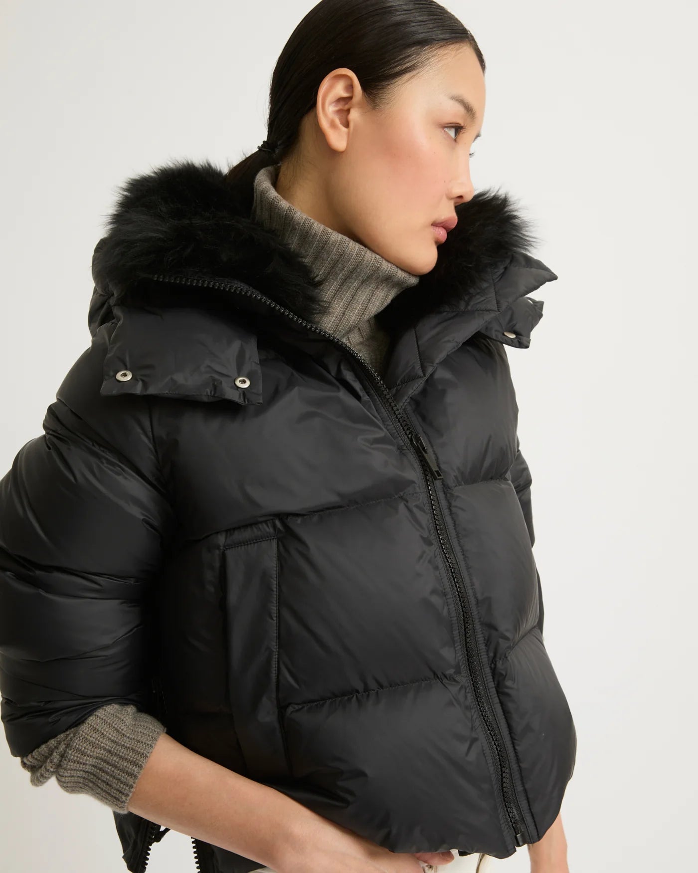 Doudoune 59cm Coat in Noir