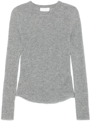 Alessia Crewneck in Dark Heather Grey by Citizens of Humanity, showcasing its soft wool and cashmere blend.