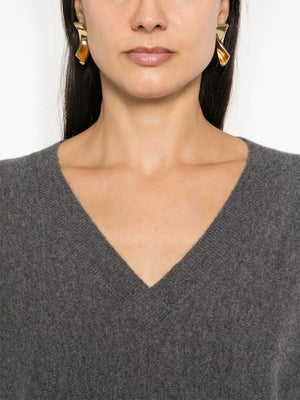 Back view of the Kenny Sweater in Graphite, displaying the draped silhouette and elegant design by Lisa Yang.