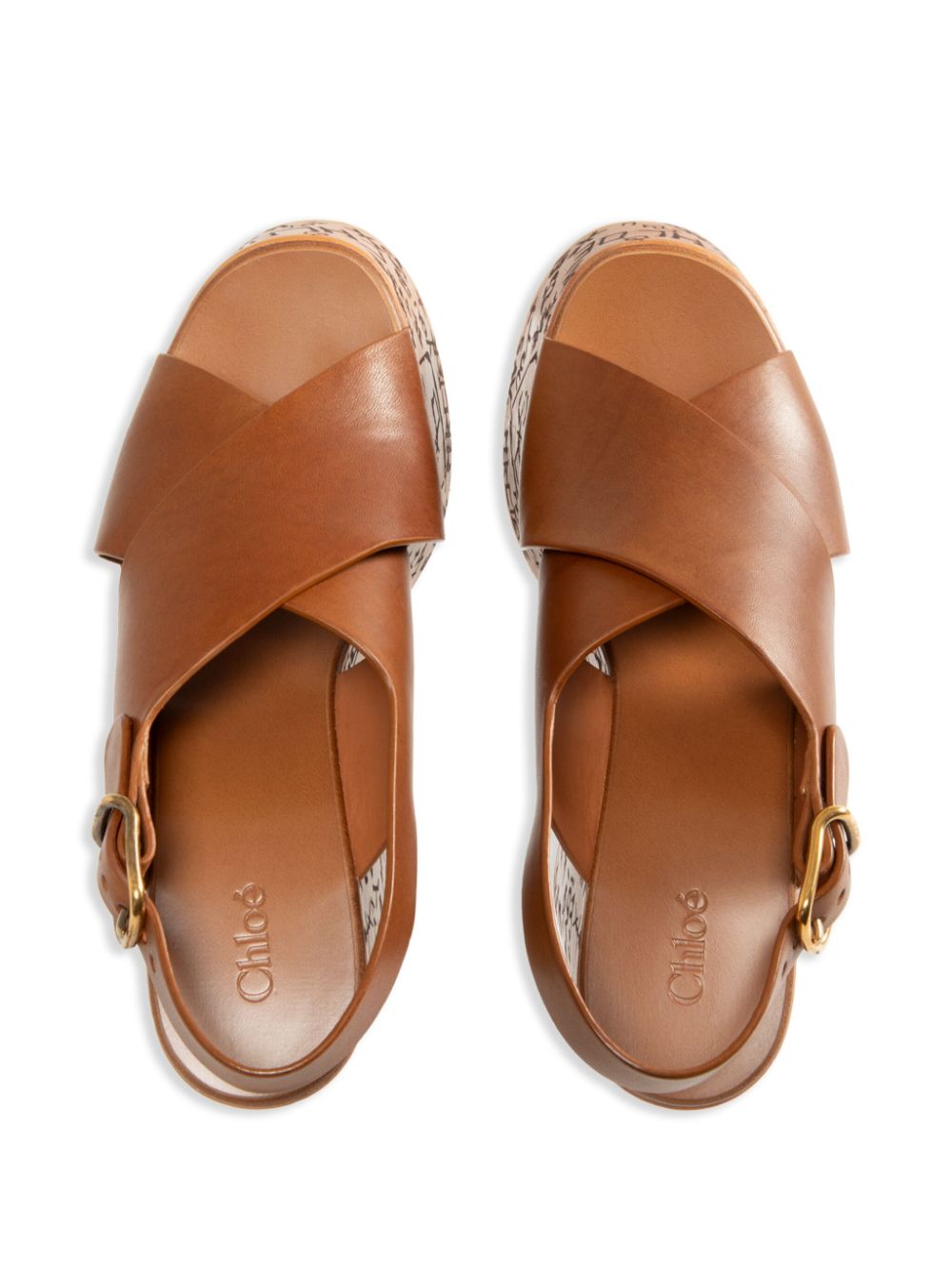 Maxime Wedge Sandal in Ginger Brown