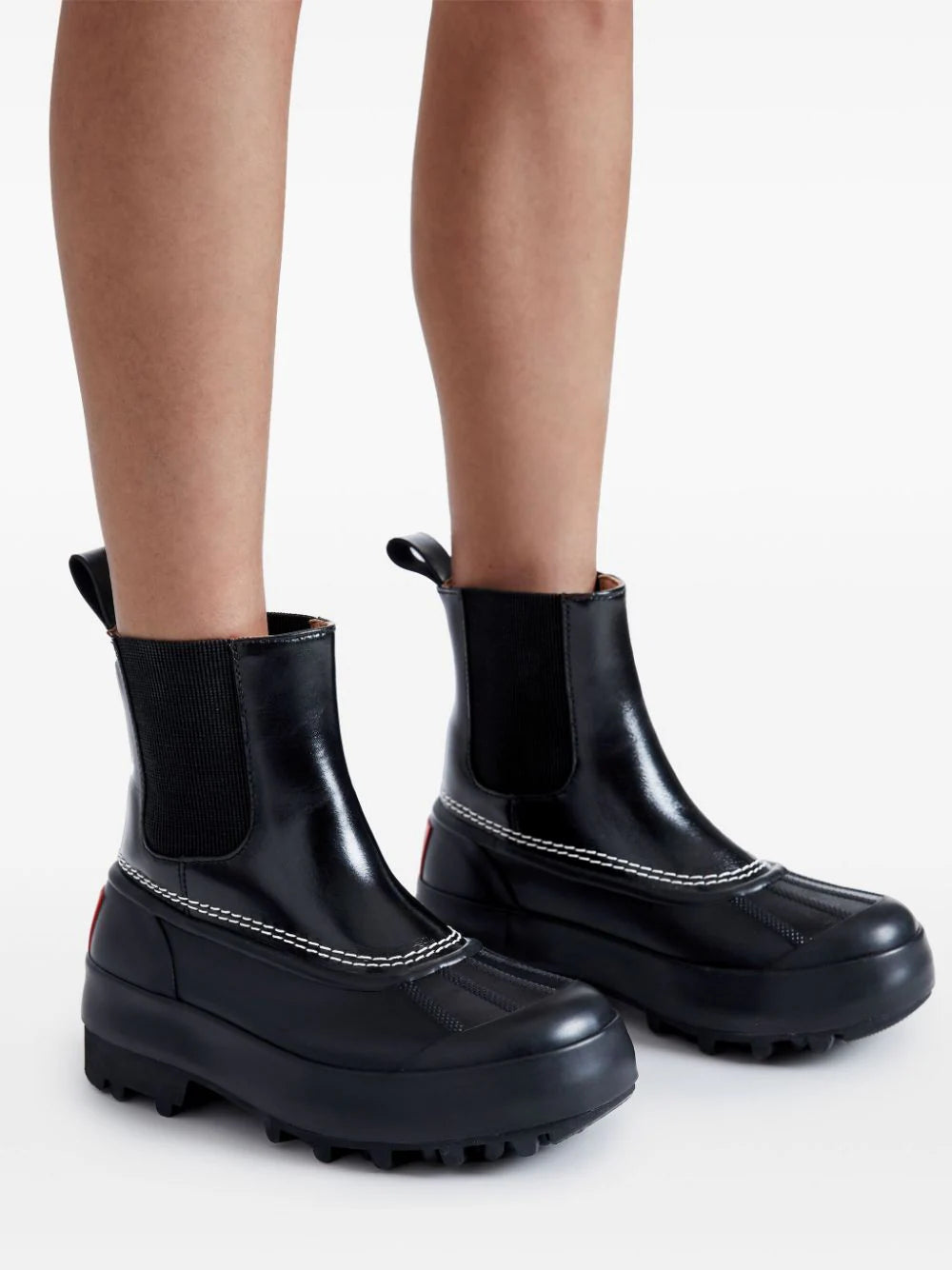 SOREL x Proenza Schouler Caribou Chelsea Boots in Black/Chalk