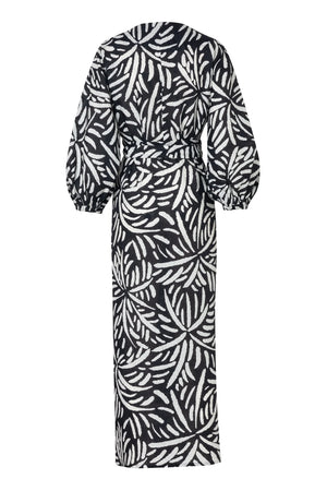 Lavanda Dress in Palma Black/White