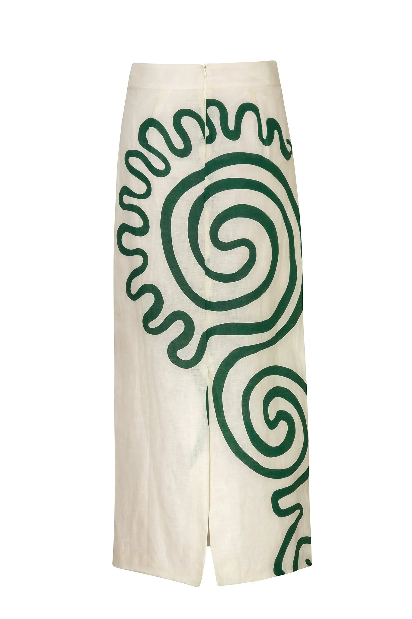 Belen Skirt in Ivory/Green