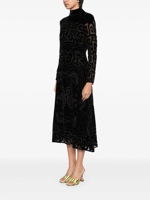 Helena Midi Dress in Noir