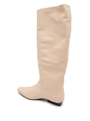 Wally Flat Boot in Cream