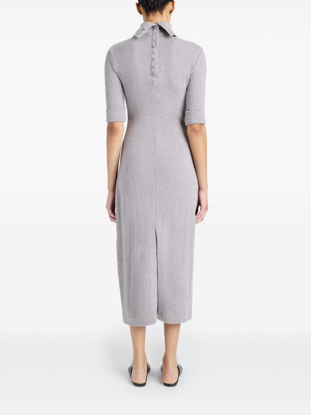 Cerine Dress in Light Alloy Melange