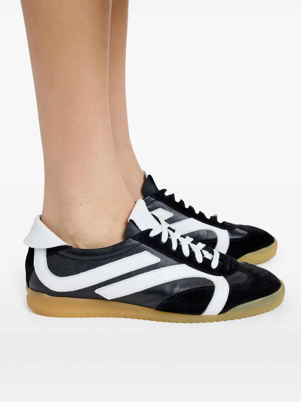 Track Sneaker in Black/White