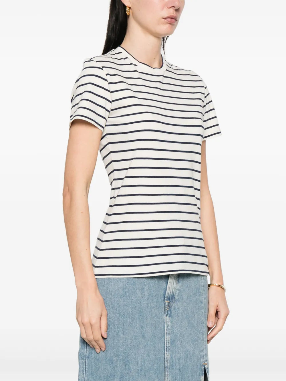 Lana Tee in Natural/Navy Stripe