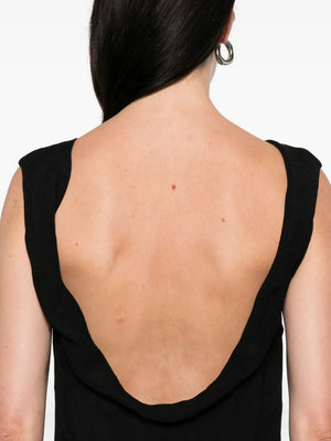 Cowl Back Dress in Black