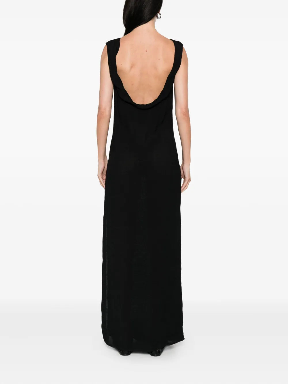 Cowl Back Dress in Black