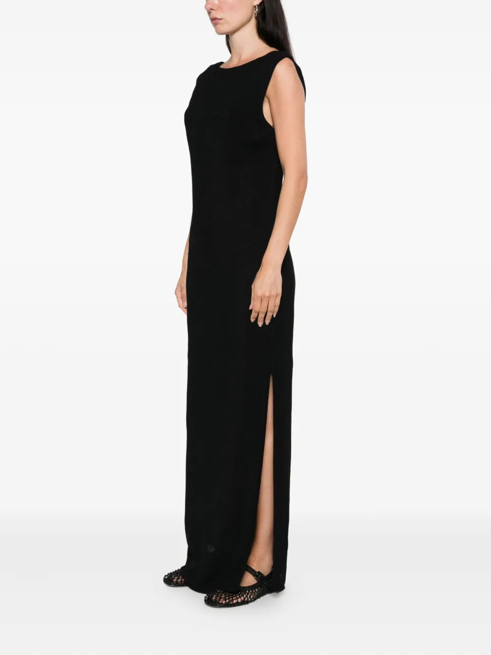 Cowl Back Dress in Black