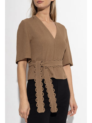 Ullas Blouse in Light Brown