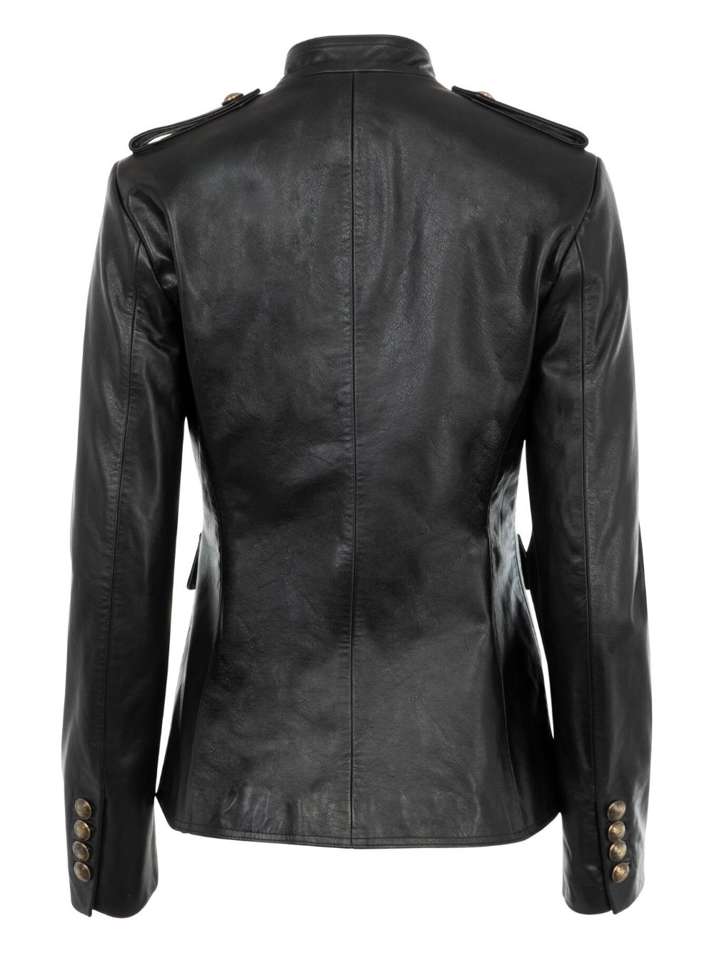 Geraldine Leather Jacket in Black