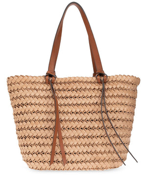 Imani Large Woven Tote in Natural