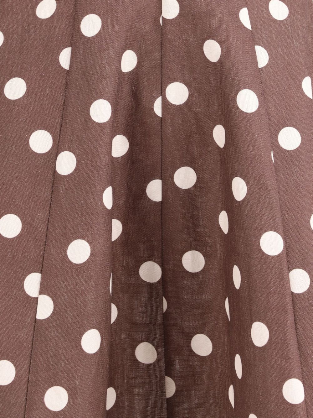 Acacia Fit and Flare Mini Dress in Tan/Cream Dot