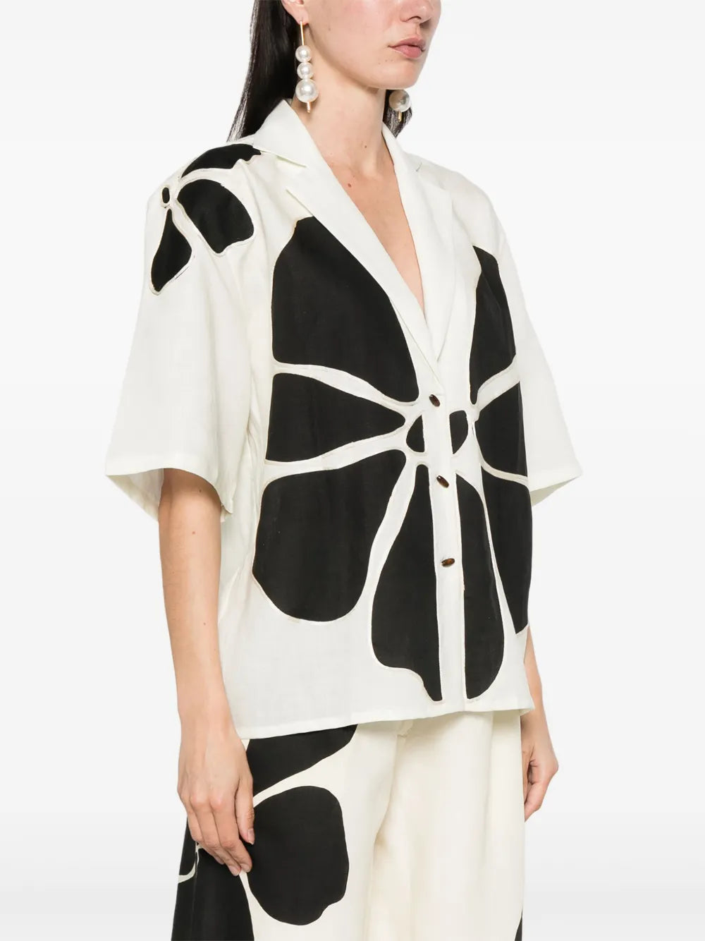 Sydney Top in Camellia Black/White