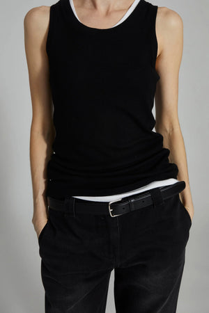 Soren Jersey Tank in Black