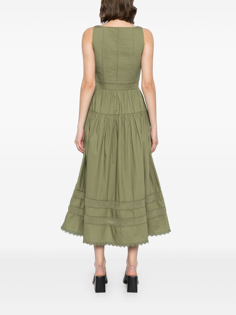 Isadora Dress in Lichen Green