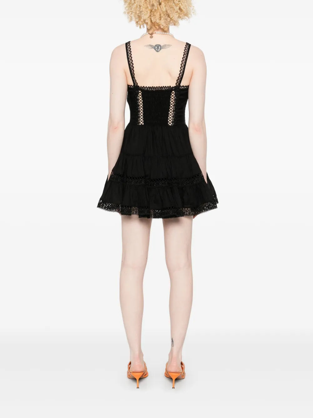 Lenora  Short Dress in Black