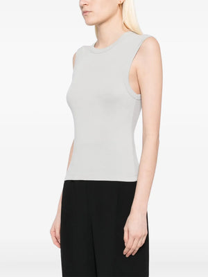 Organic Cotton Cut Out Tank in Silver