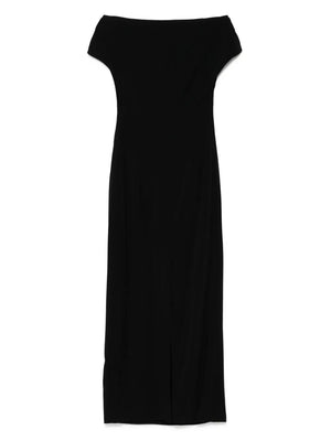 Asymmetric Off Shoulder Dress in Black