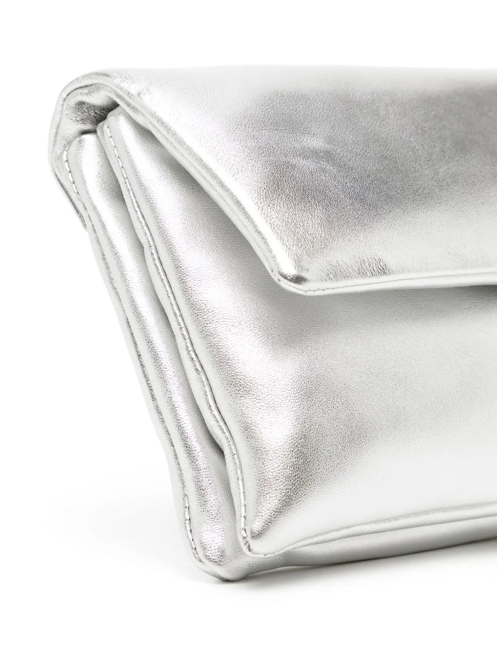 Dual Envelope Clutch in Silver